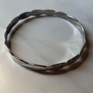 Twisted sterling silver bracelet‎ bangle 925